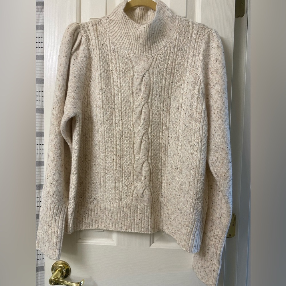 Adore Me Speckled Cream Turtleneck Sweater Size XL NWT